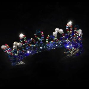 Handmade crown made of beads and stones. Perfect for any glamorous event.